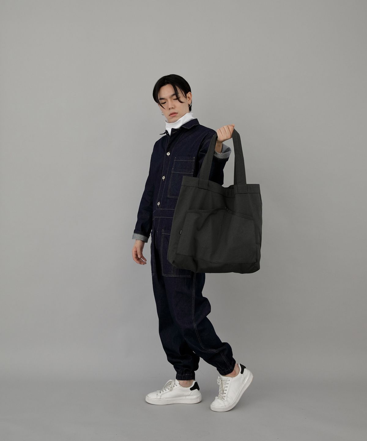 세인트크루(SAINTCREW) 하우스 포켓 빅사이즈 에코백 HP-111 차콜