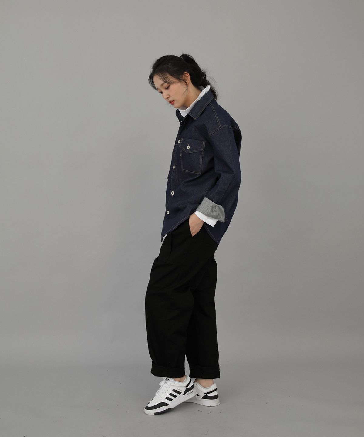세인트크루(SAINTCREW) 링클포켓 밴드 오버롤 WPB-613 블랙
