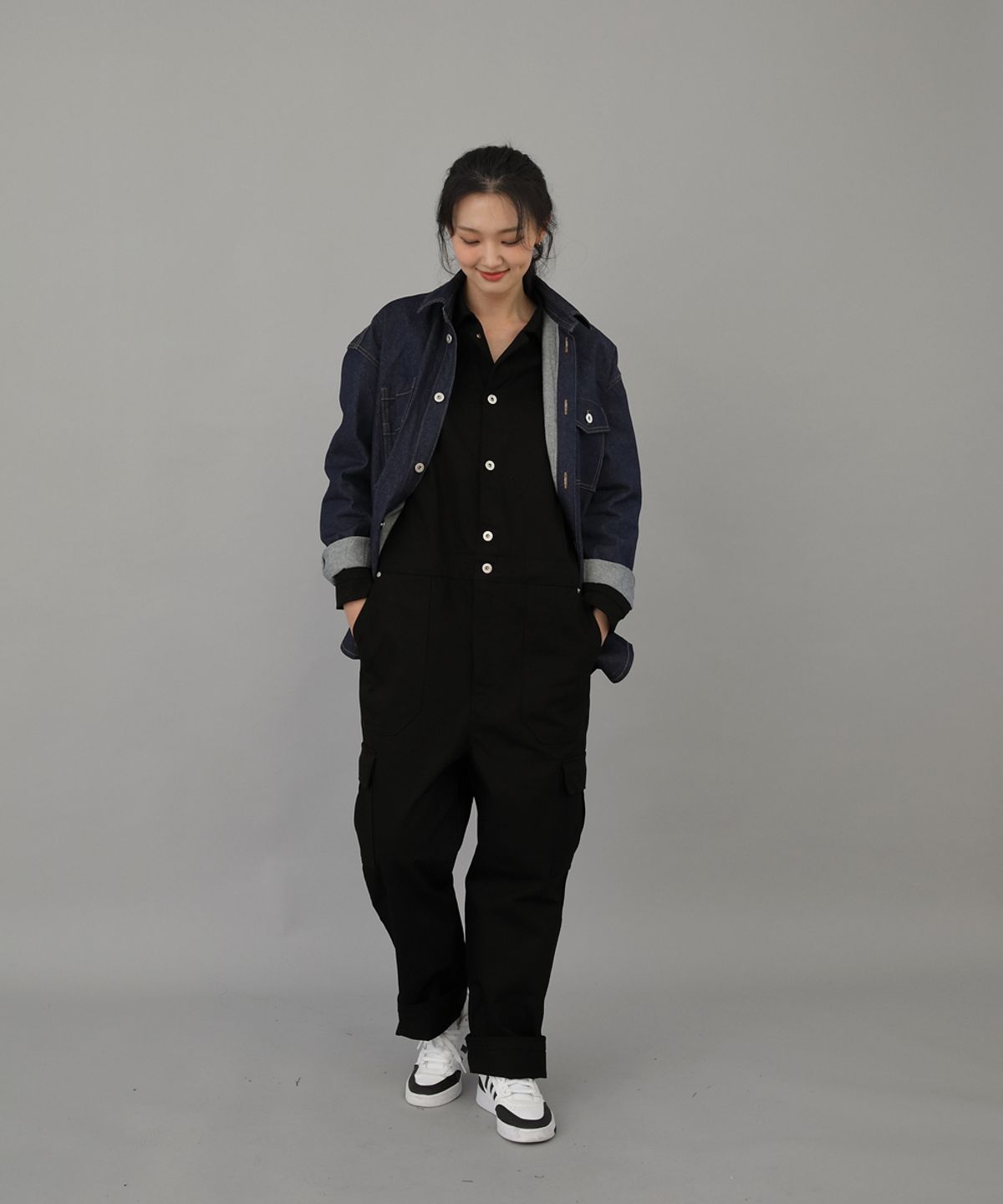 세인트크루(SAINTCREW) 레트로라인 카고 점프슈트 RLC-509 블랙