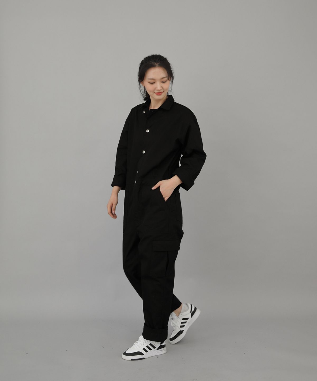 세인트크루(SAINTCREW) 레트로라인 카고 점프슈트 RLC-509 블랙