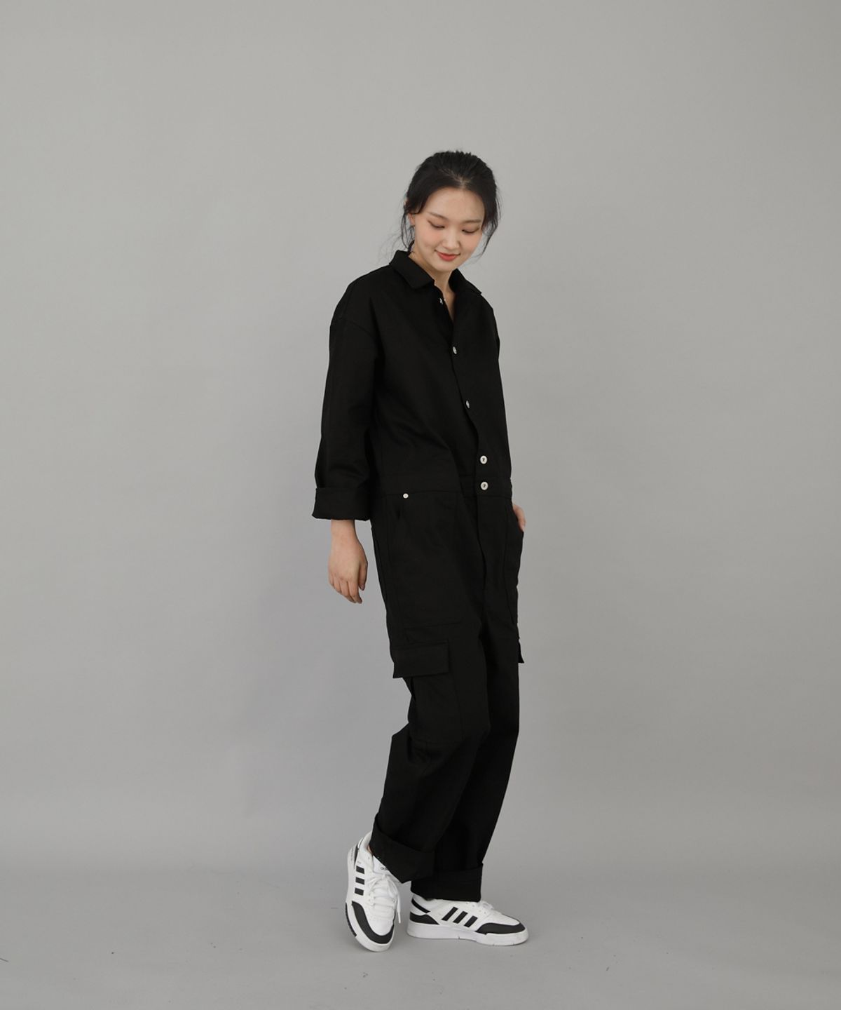 세인트크루(SAINTCREW) 레트로라인 카고 점프슈트 RLC-509 블랙