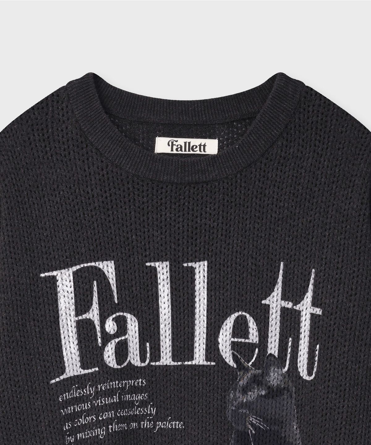 팔렛(FALLETT) 듀스 네로 스카시 니트 차콜