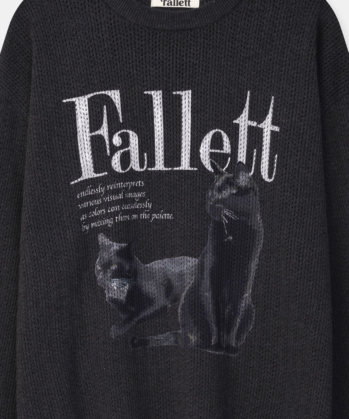 팔렛(FALLETT) 듀스 네로 스카시 니트 차콜