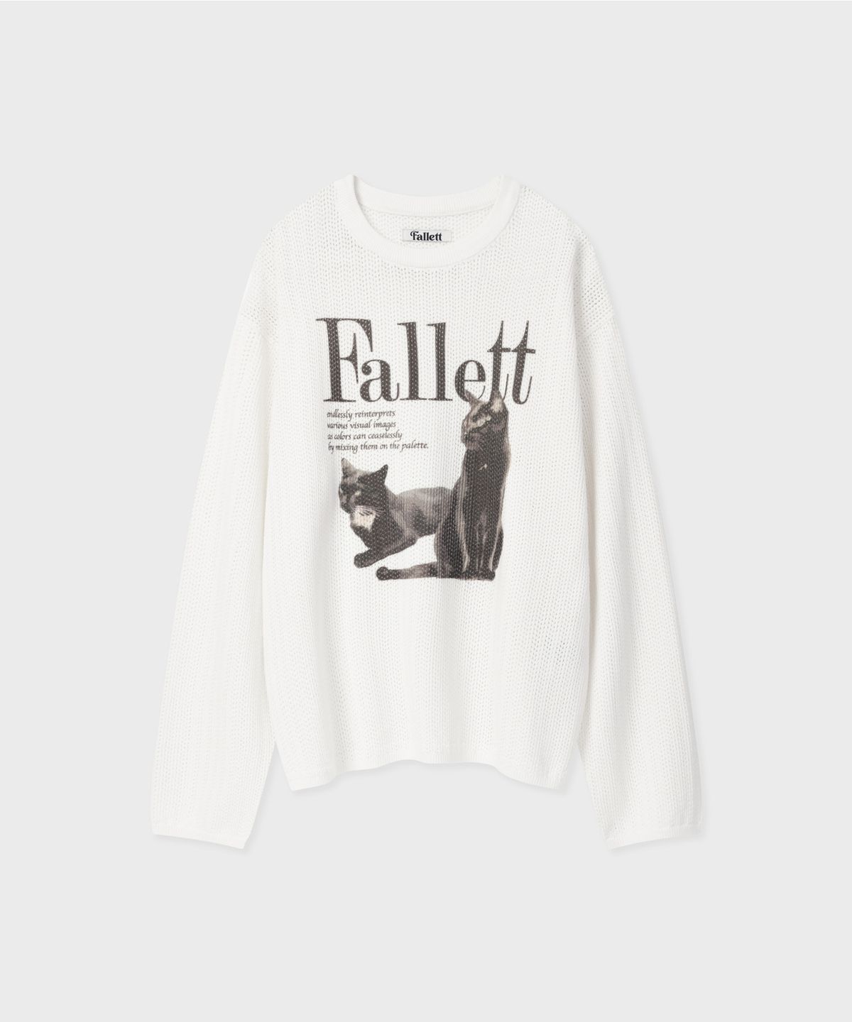 팔렛(FALLETT) 듀스 네로 스카시 니트 아이보리