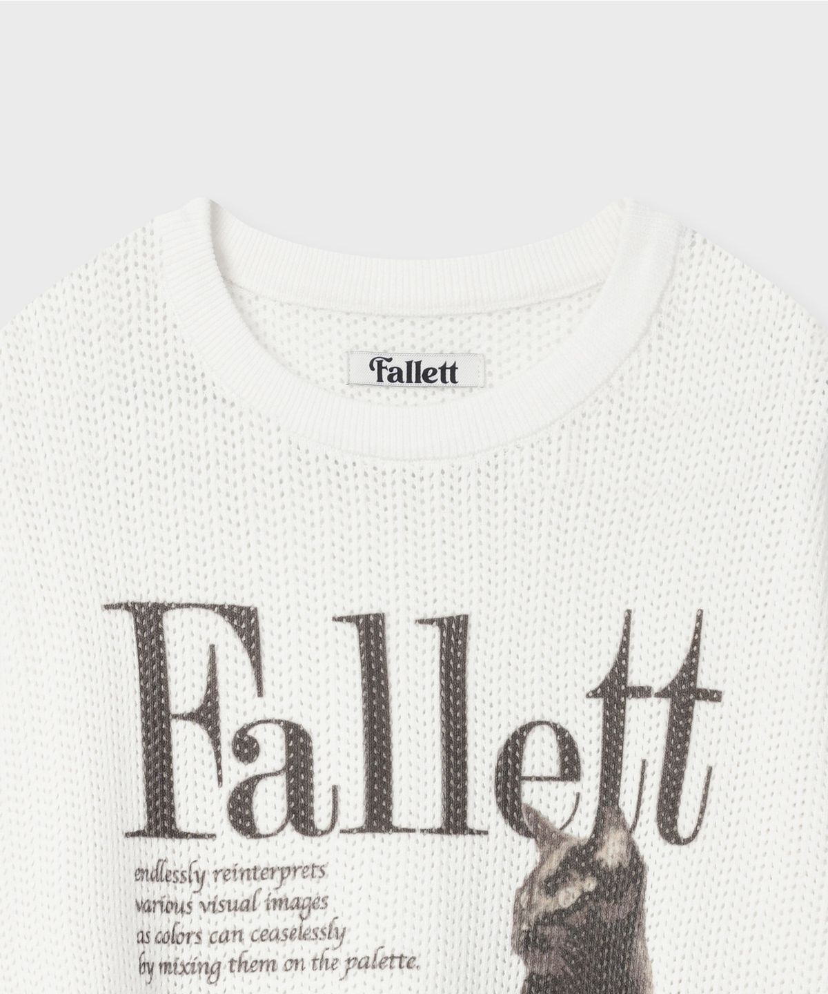 팔렛(FALLETT) 듀스 네로 스카시 니트 아이보리