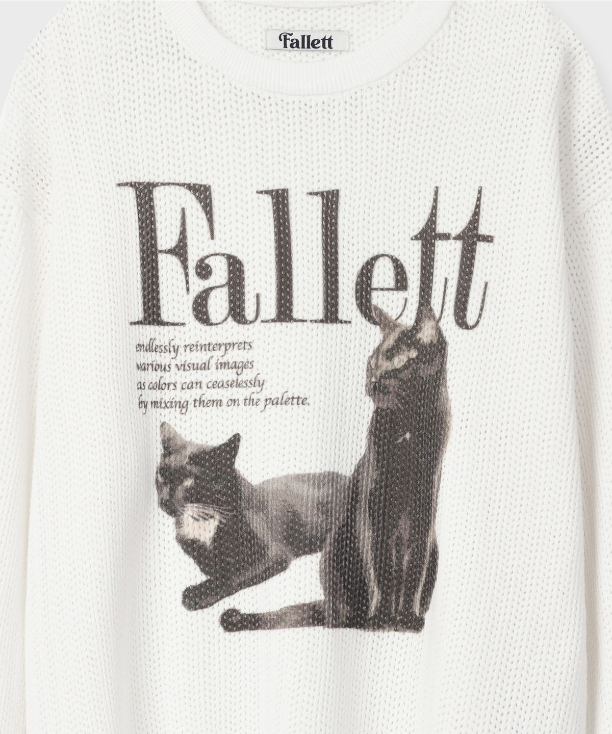 팔렛(FALLETT) 듀스 네로 스카시 니트 아이보리