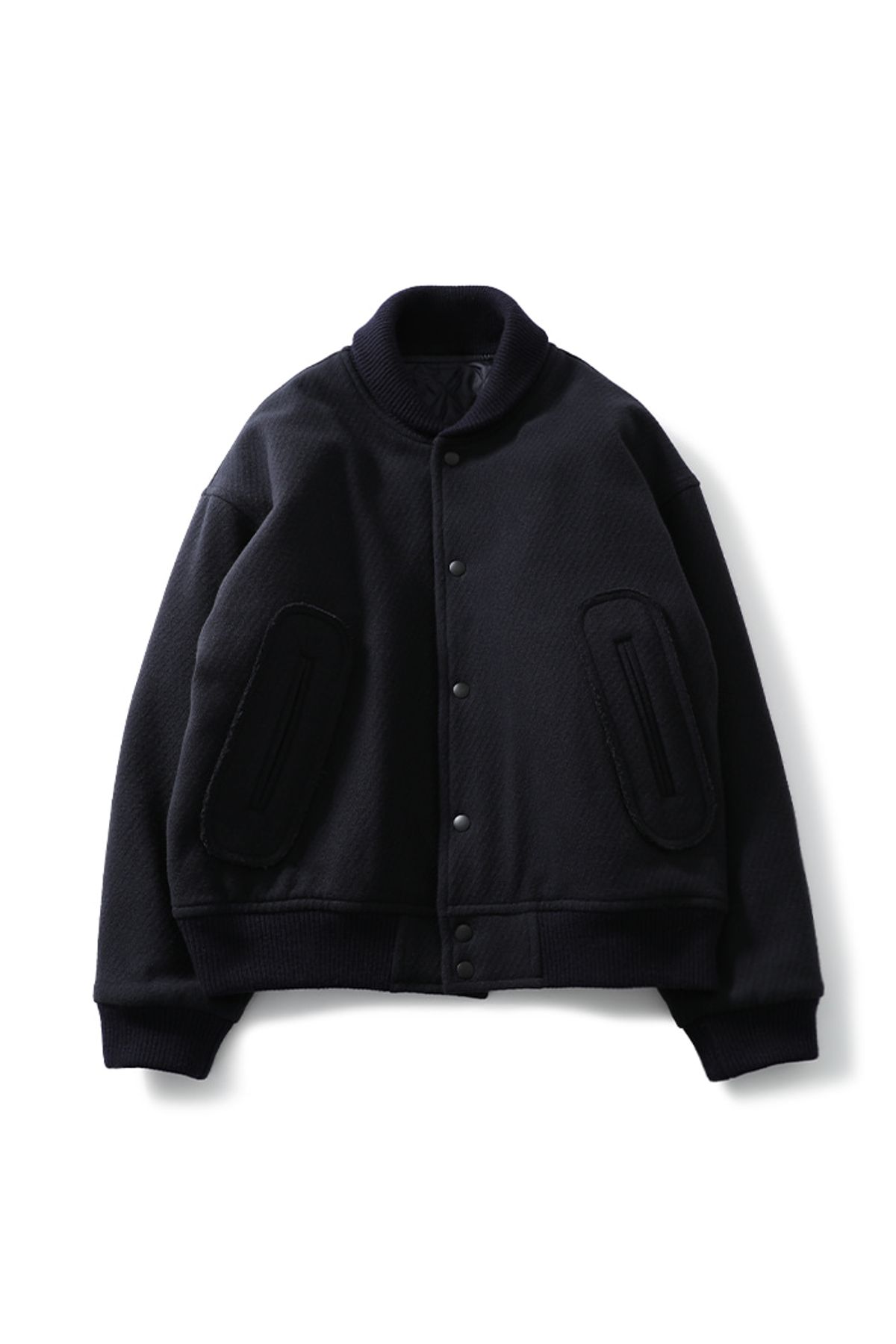 홀리선(HORLISUN) Header Stadium Twill Wool Jacket Navy