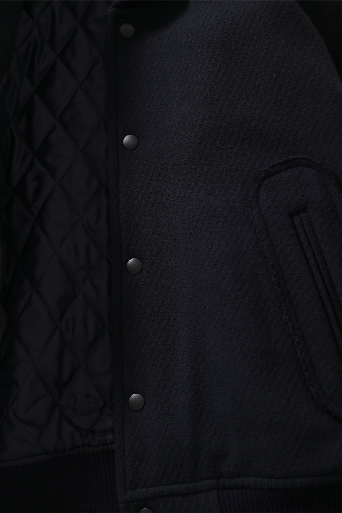홀리선(HORLISUN) Header Stadium Twill Wool Jacket Navy