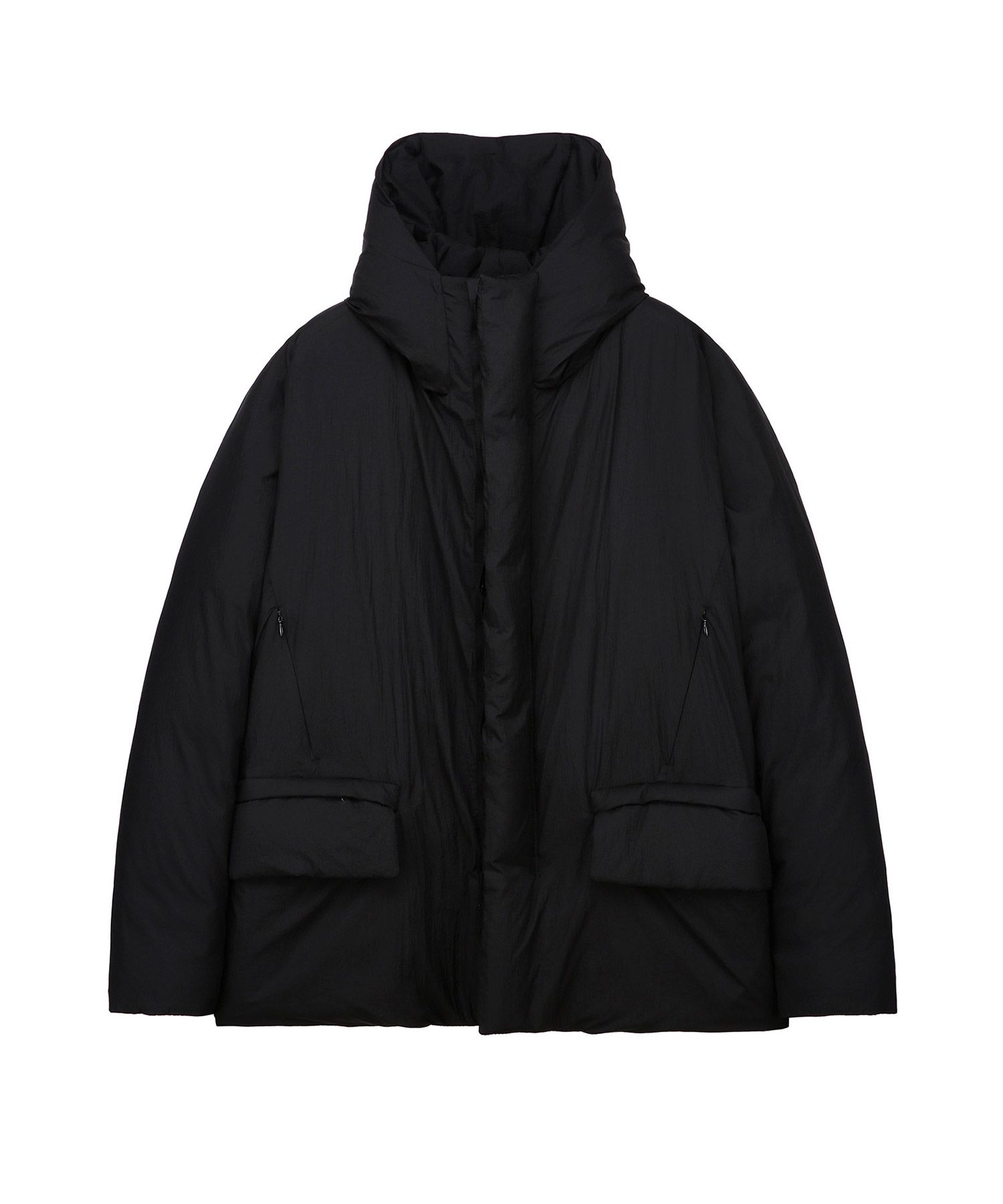MUSINSA公式 | IL CORSO Black Loose-fit Volume Fur Hooded down 