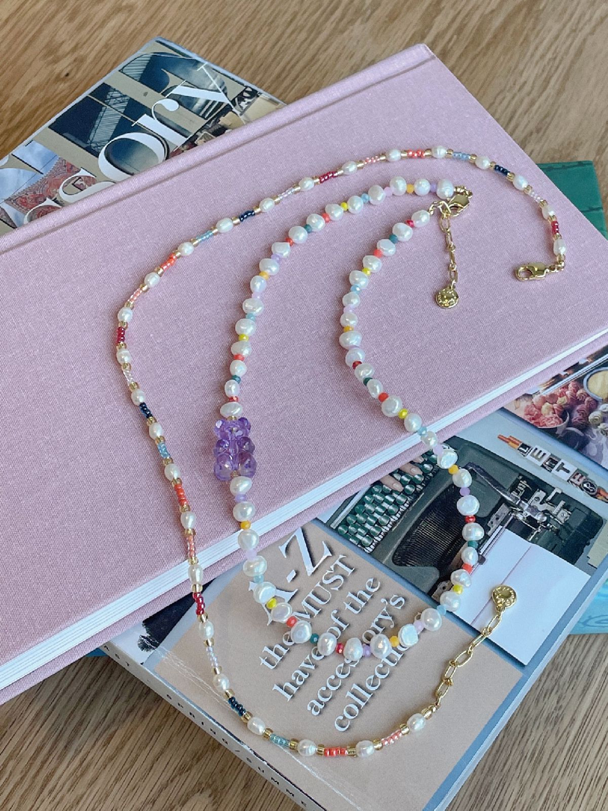리타모니카(RITA MONICA) Bear Beads Pearl Necklace