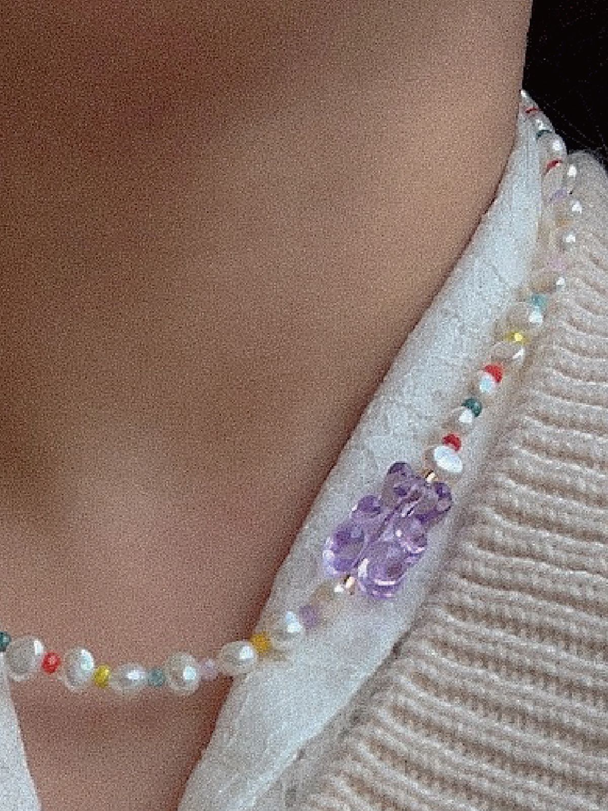 리타모니카(RITA MONICA) Bear Beads Pearl Necklace