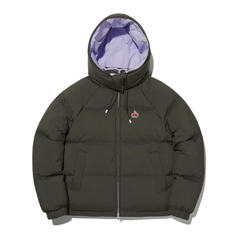 MUSINSA | KIRSH Cherry Reversible Short Down Jumper [Brown]