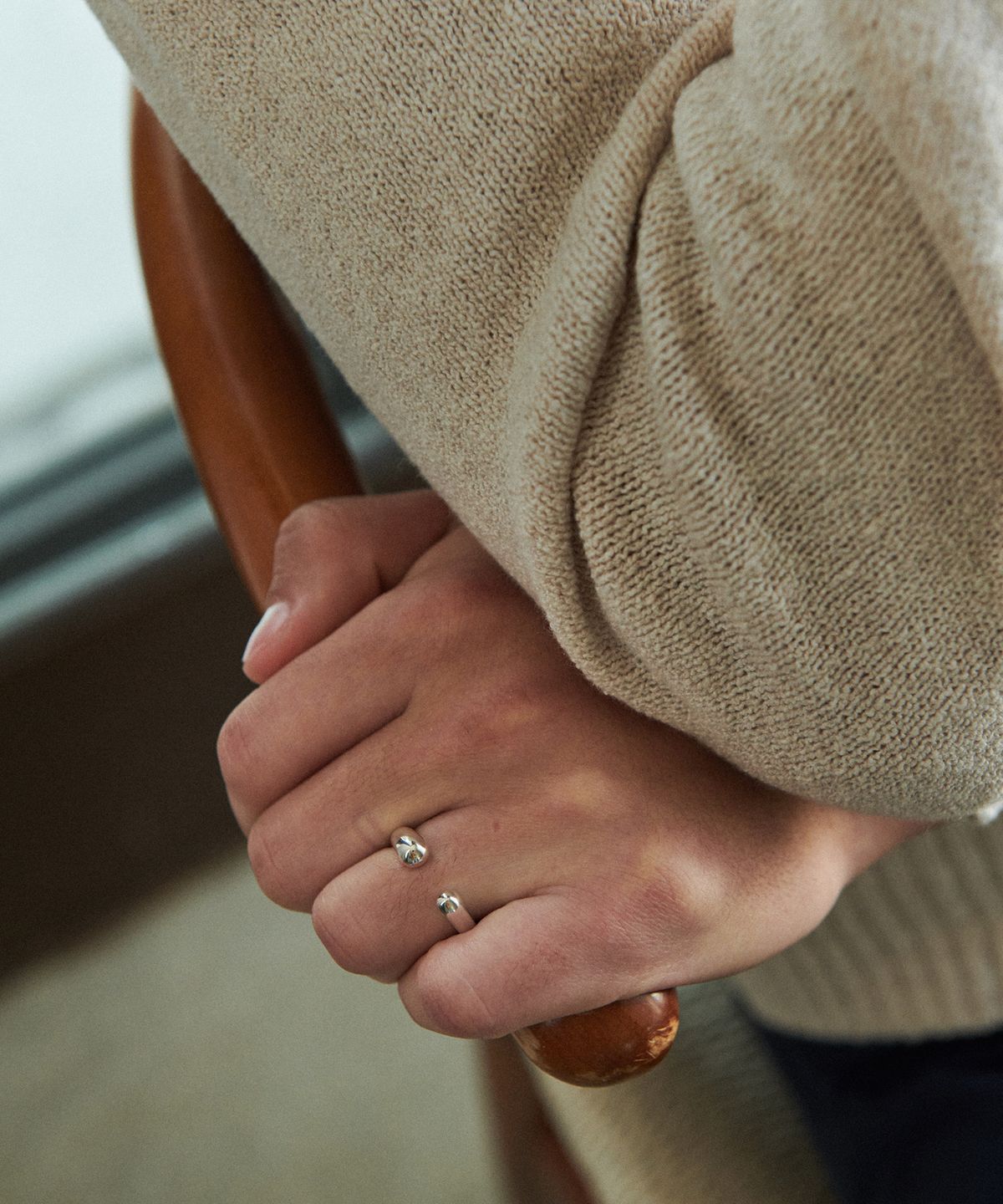 베흐트(VERTE) [MENS][925 silver] Cinq.silver.176 / epais ouvert ring