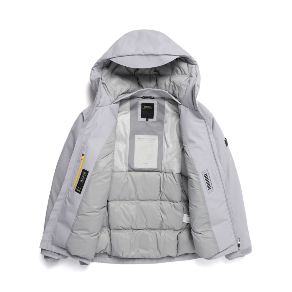 내셔널지오그래픽(NATIONALGEOGRAPHIC) N224MDW730 안타레스 숏 기장 덕 다운 점퍼 GLACIER GREY