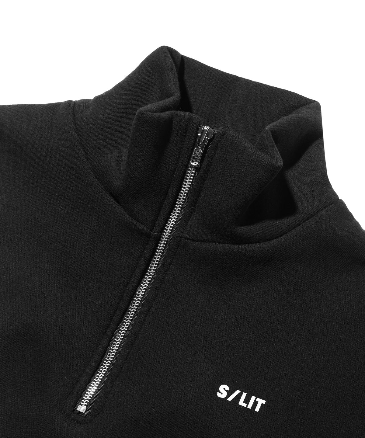 에스릿 스튜디오(SLIT STUDIO) 스테디 스웨트 반집업 블랙