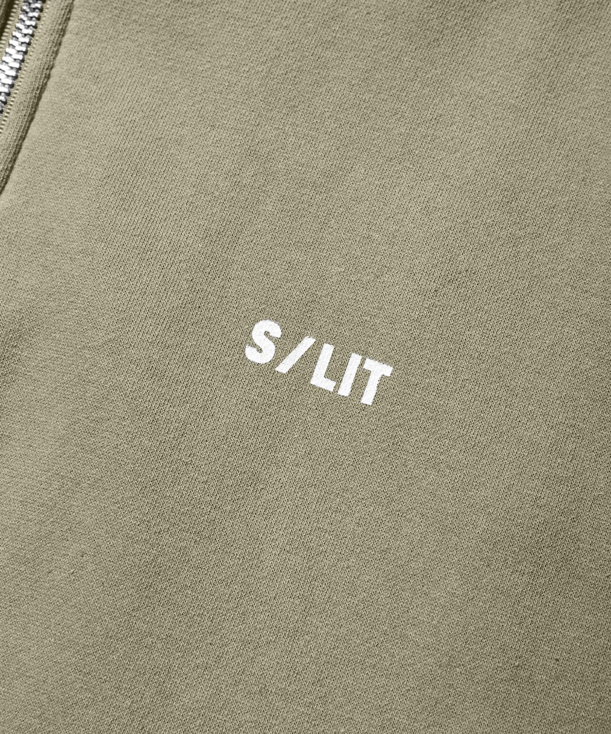 에스릿 스튜디오(SLIT STUDIO) 스테디 스웨트 기모 반집업 카키