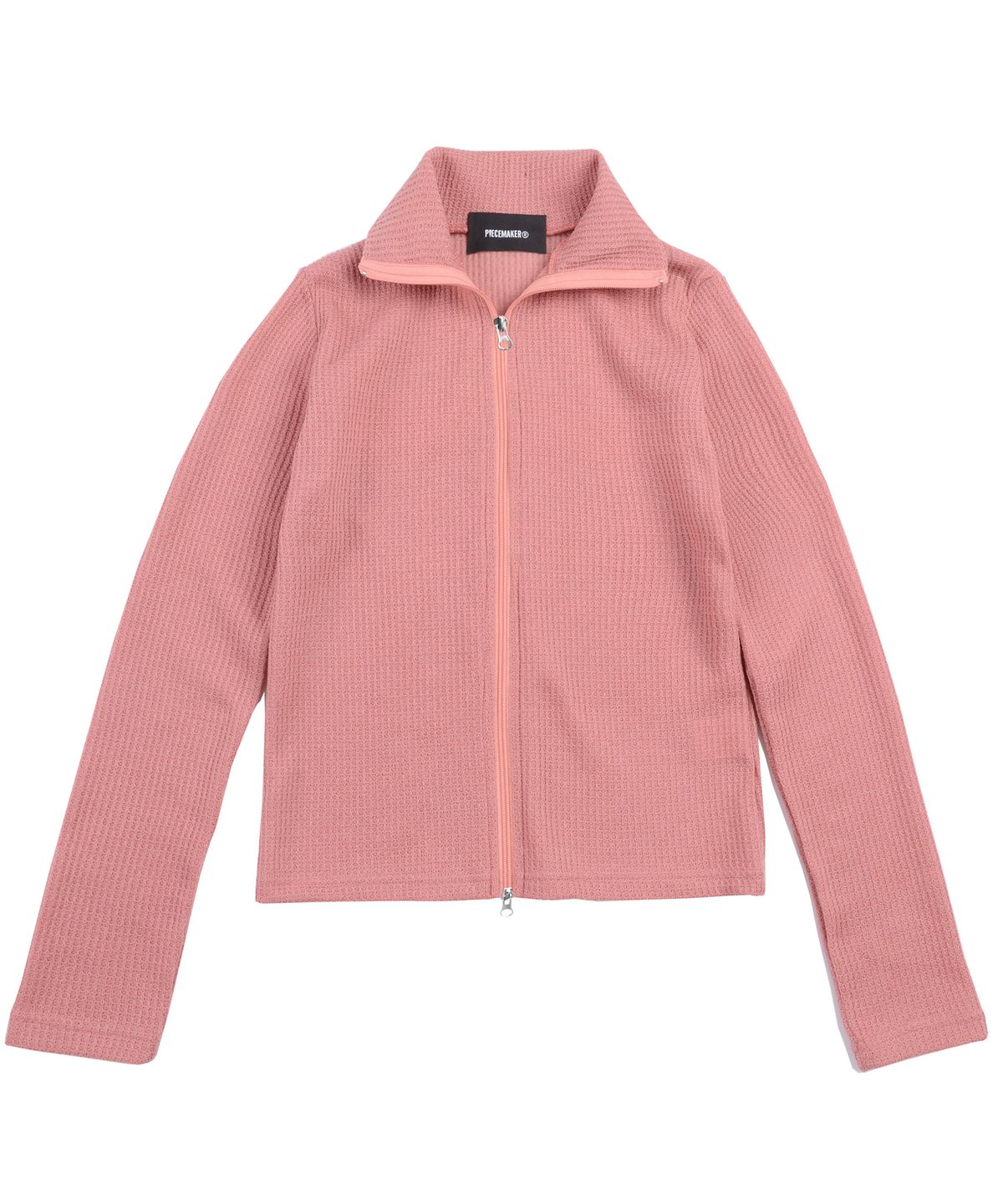 피스메이커(PIECE MAKER) ETHNIC WAFFLE KNIT ZIP UP (PINK)