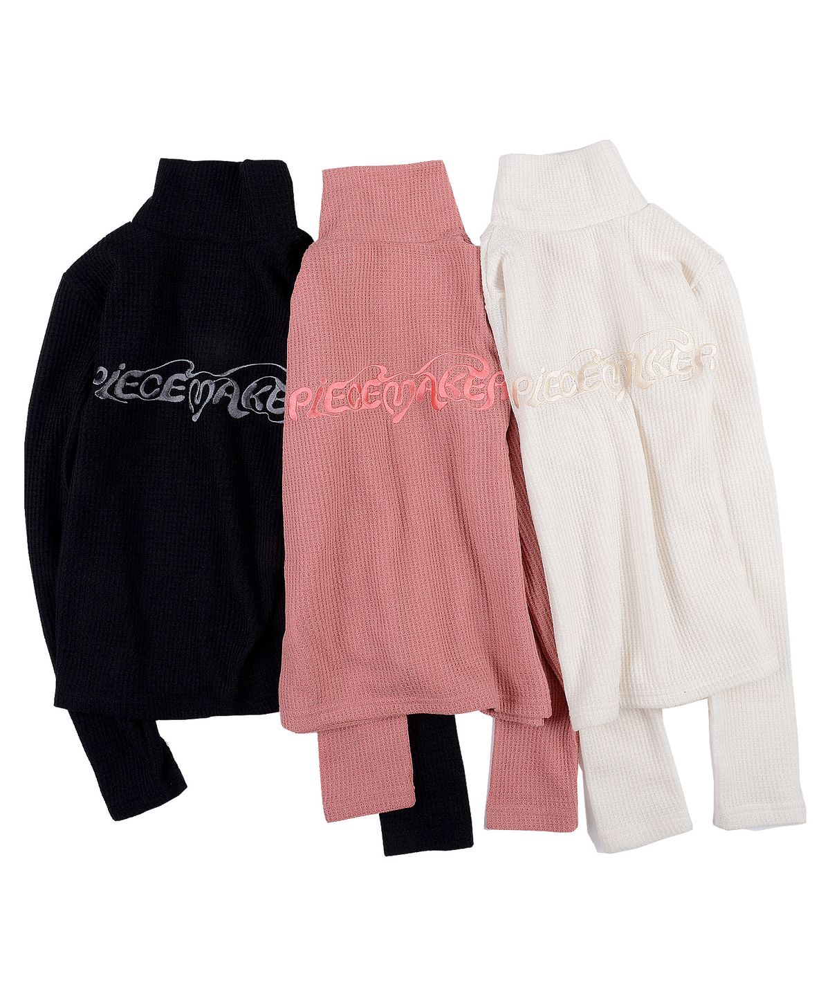 피스메이커(PIECE MAKER) ETHNIC WAFFLE KNIT ZIP UP (PINK)