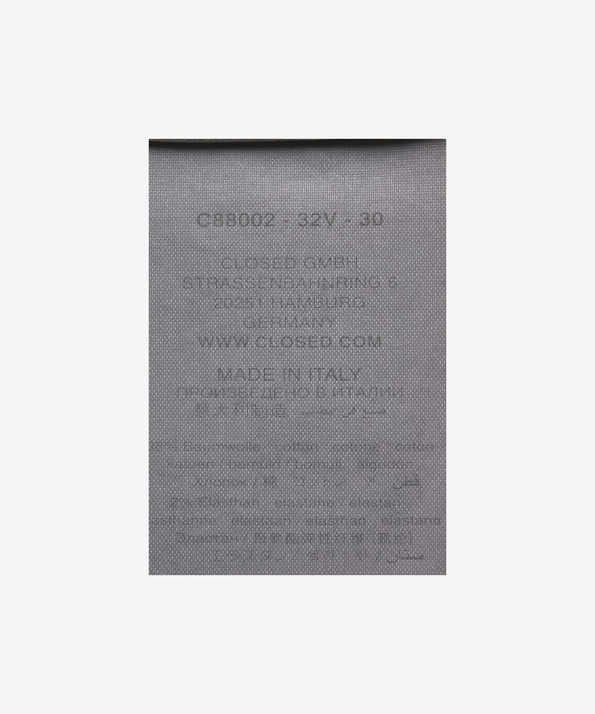 클로즈드(CLOSED) 페달 푸셔 코튼 스트레치 팬츠 - 블랙 / C8800232V30100