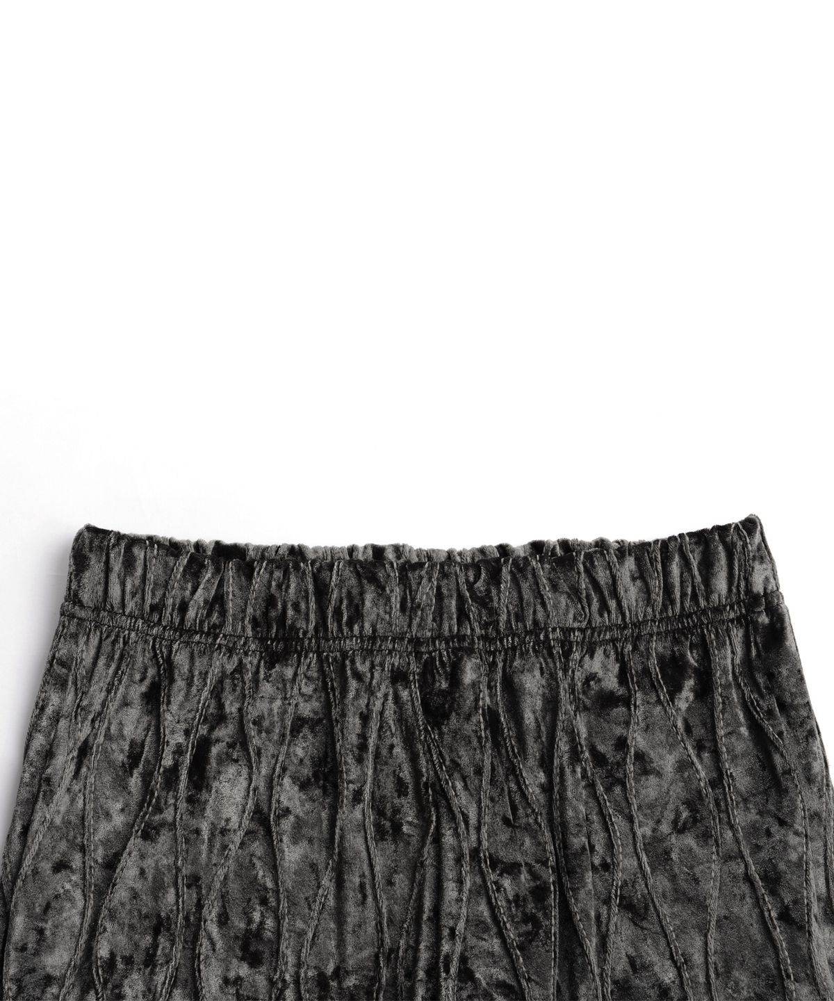 피스메이커(PIECE MAKER) VELVET WAVE STITCH BOOTS PANTS (CHARCOAL)