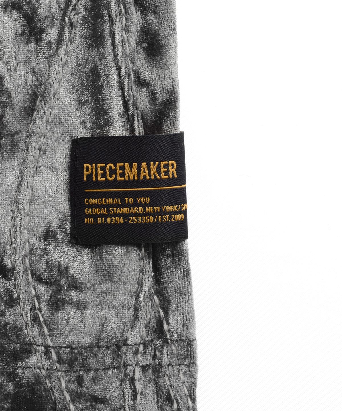 피스메이커(PIECE MAKER) VELVET WAVE STITCH BOOTS PANTS (CHARCOAL)