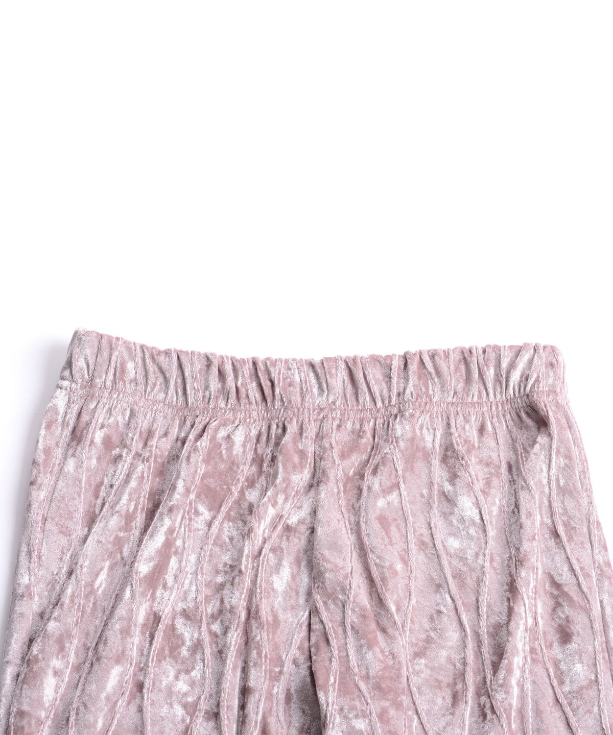 피스메이커(PIECE MAKER) VELVET WAVE STITCH BOOTS PANTS (PINK)