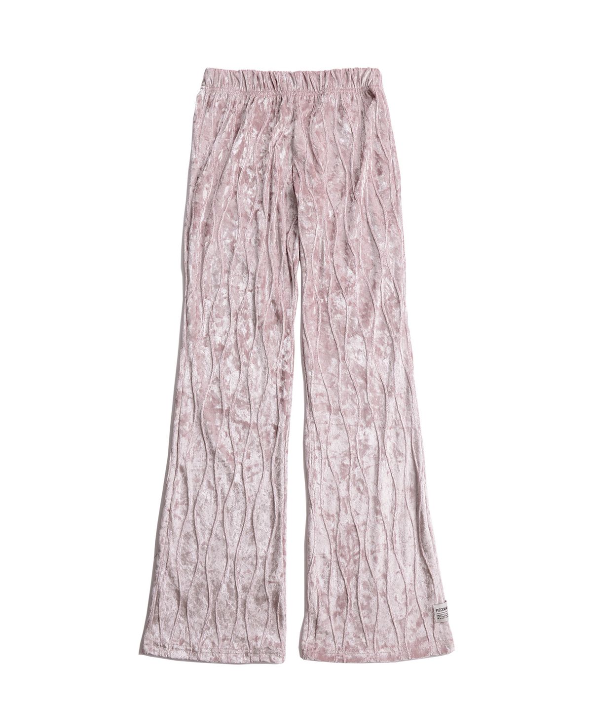피스메이커(PIECE MAKER) VELVET WAVE STITCH BOOTS PANTS (PINK)
