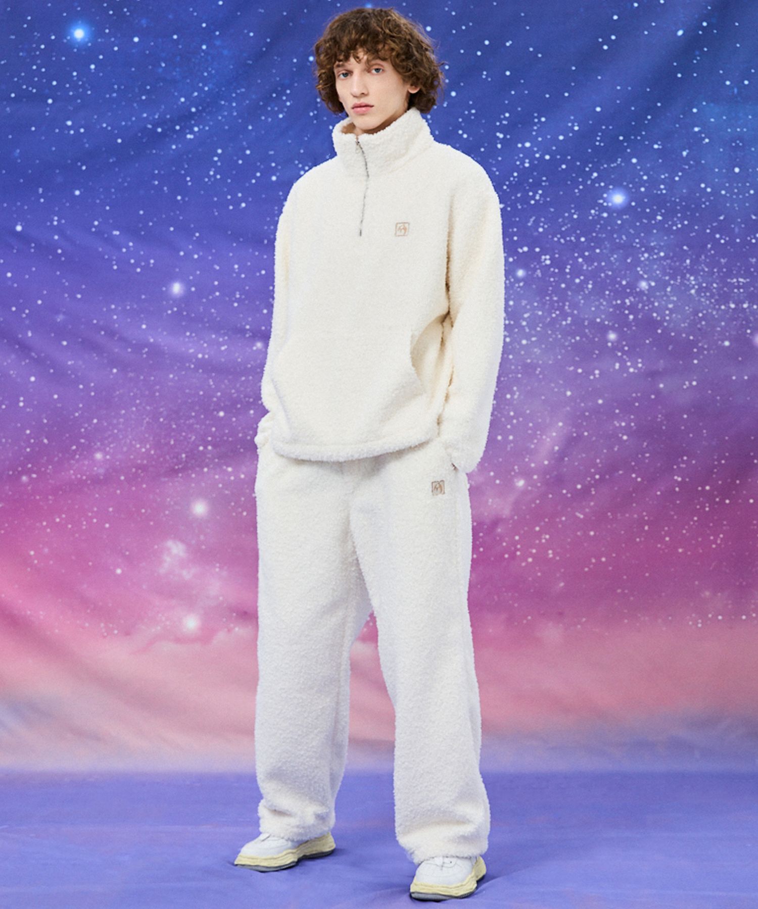 ★Wai Kei★ Wide Buckle String Banding Pants Ivory YK22FWPT0 MUSINSA | WAI KEI Wide Boucle String Elasticated waist Pants