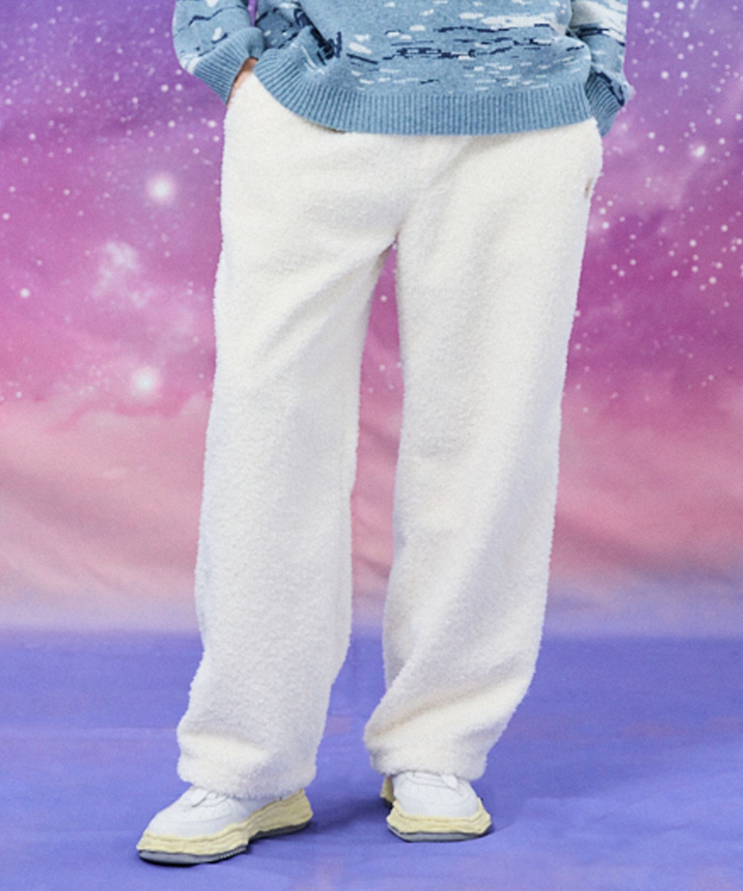 ★Wai Kei★ Wide Buckle String Banding Pants Ivory YK22FWPT0 MUSINSA | WAI KEI Wide Boucle String Elasticated waist Pants