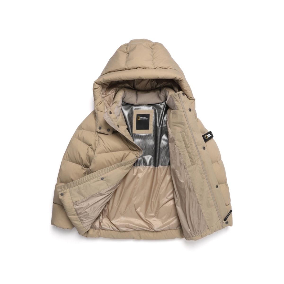 내셔널지오그래픽 키즈(NATIONAL GEOGRAPHIC KIDS) K224UDW940 키즈 AIR BREATH 숏 다운 점퍼 BEIGE