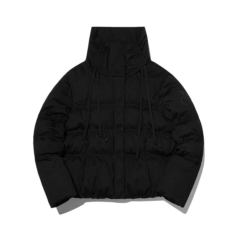 [ KIRSH ]★CHERRY SHIRRING SHORT PADDING JUMPER MUSINSA | KIRSH Cherry Shirring Short Padded Jumper [Black]