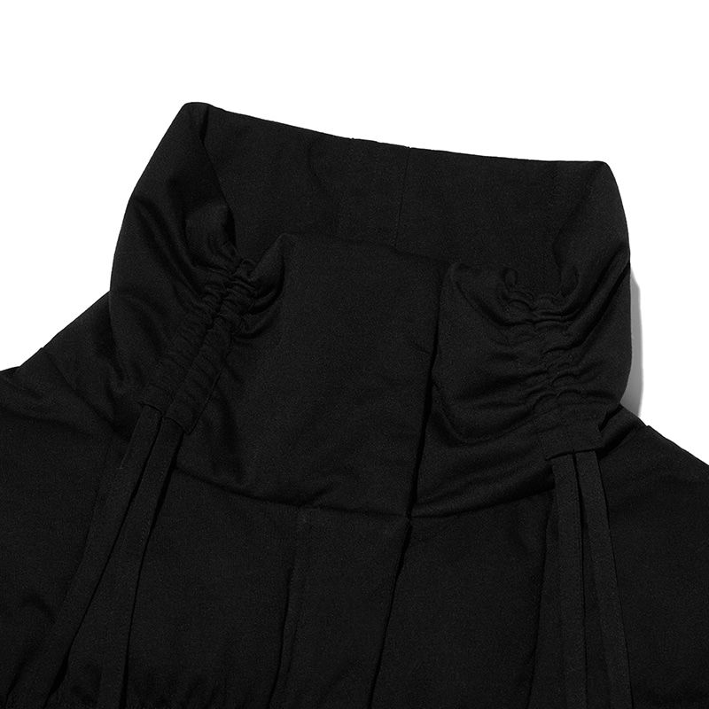 MUSINSA | KIRSH Cherry Shirring Short Padded Jumper [Black]