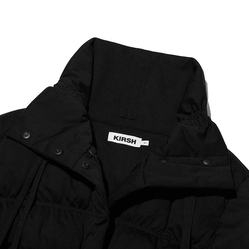 [ KIRSH ]★CHERRY SHIRRING SHORT PADDING JUMPER MUSINSA | KIRSH Cherry Shirring Short Padded Jumper [Black]