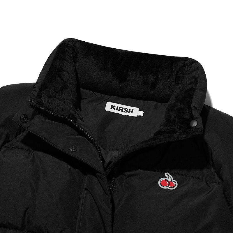 MUSINSA | KIRSH Cherry Long Puffer jacket [Black]