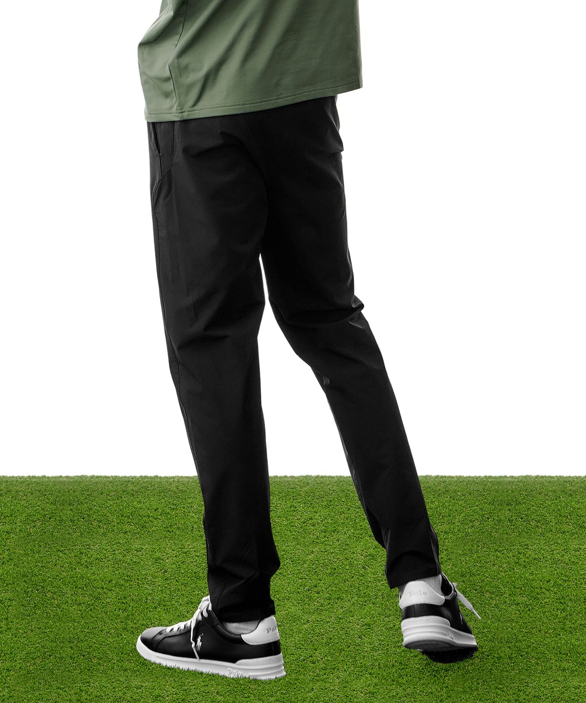 폴로 랄프 로렌 골프(POLO RALPH LAUREN GOLF) 슬림핏 퍼포먼스 버즈아이 팬츠 - 블랙