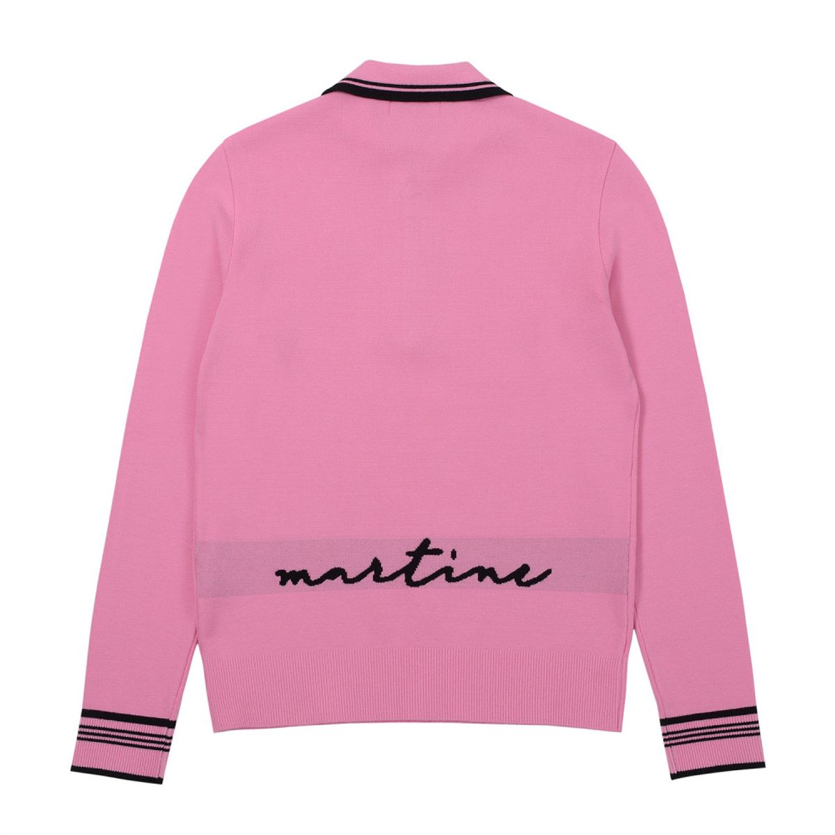 마틴골프(MARTINE GOLF) Tip Color Point Half Zip-up Sweater_Pink