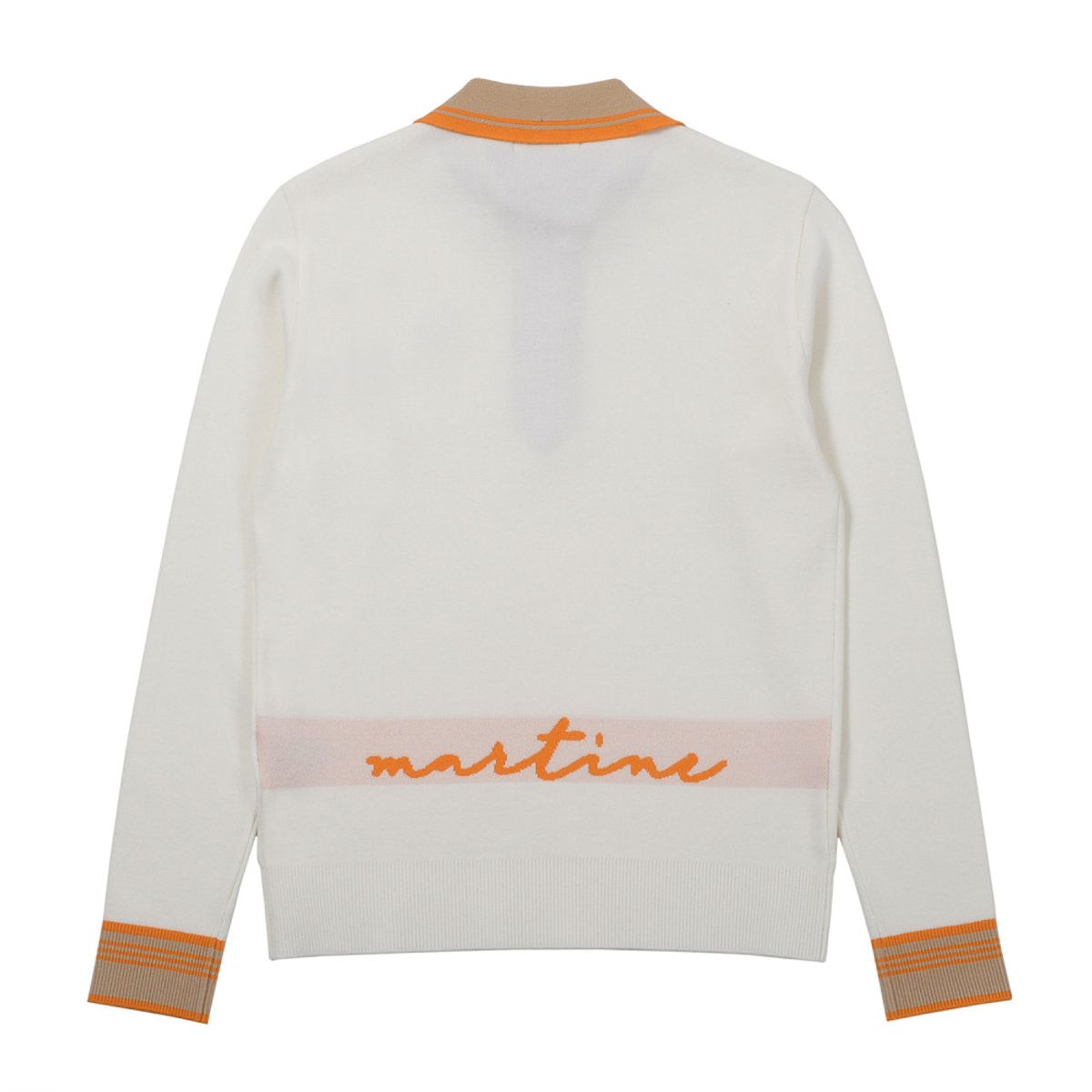 마틴골프(MARTINE GOLF) Tip Color Point Half Zip-up Sweater_Orange