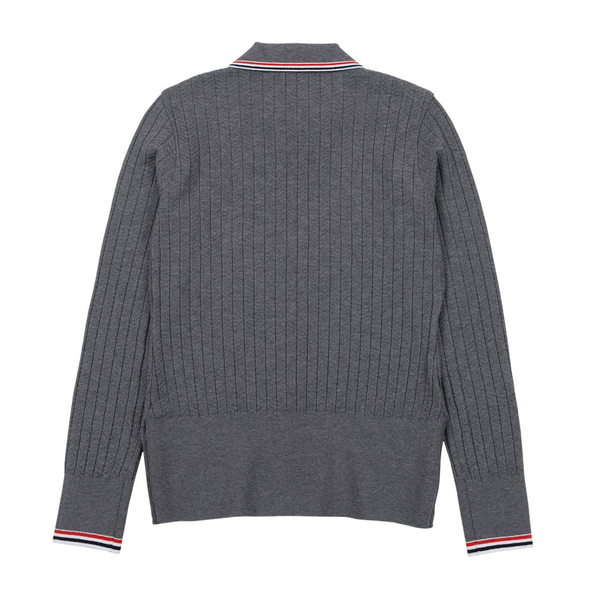 마틴골프(MARTINE GOLF) Ribbon Tying Collar Knit_Dark Grey