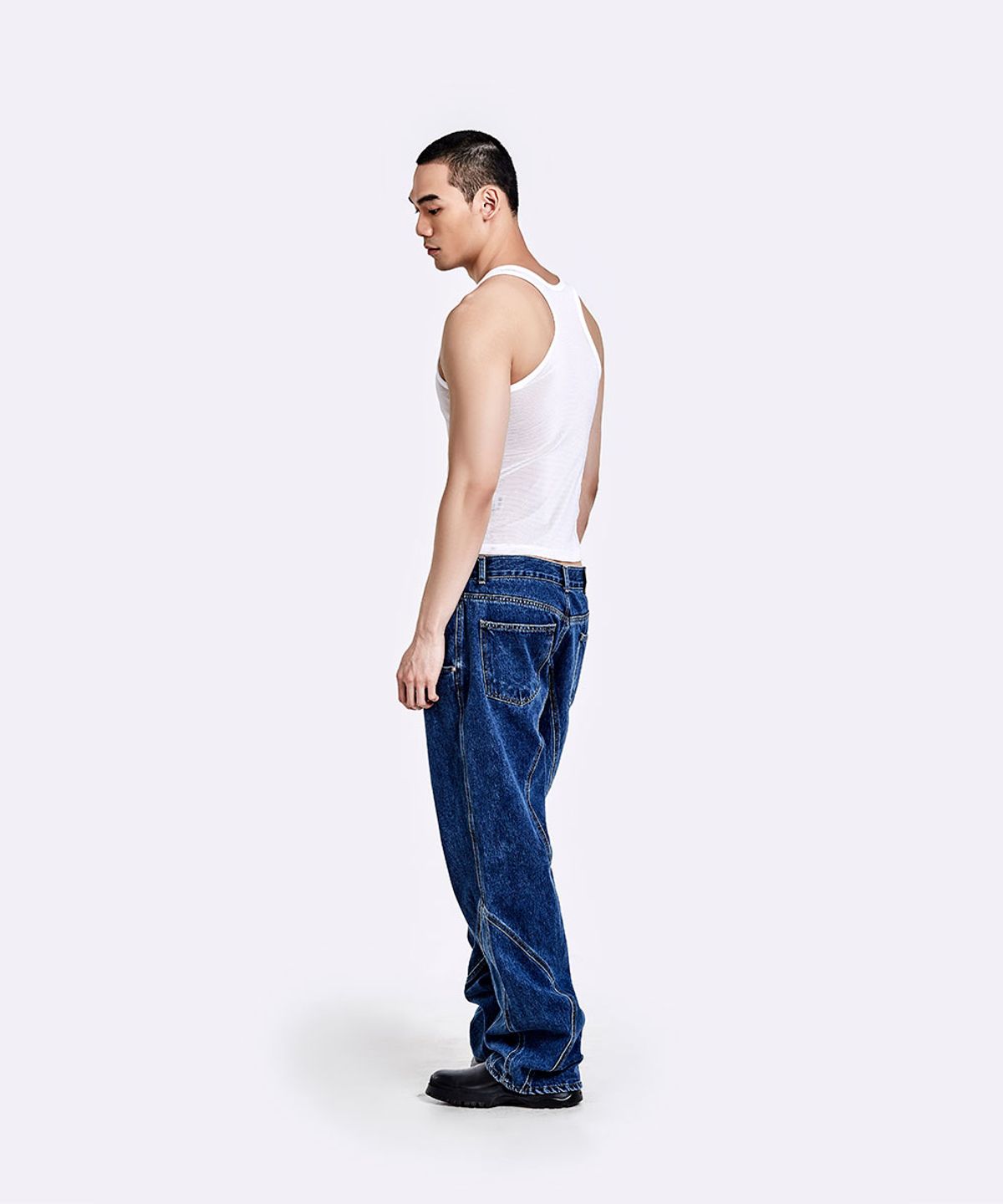 51퍼센트(51PERCENT) TUNNEL LINING TROUSER (DENIM) - DEEP BLUE