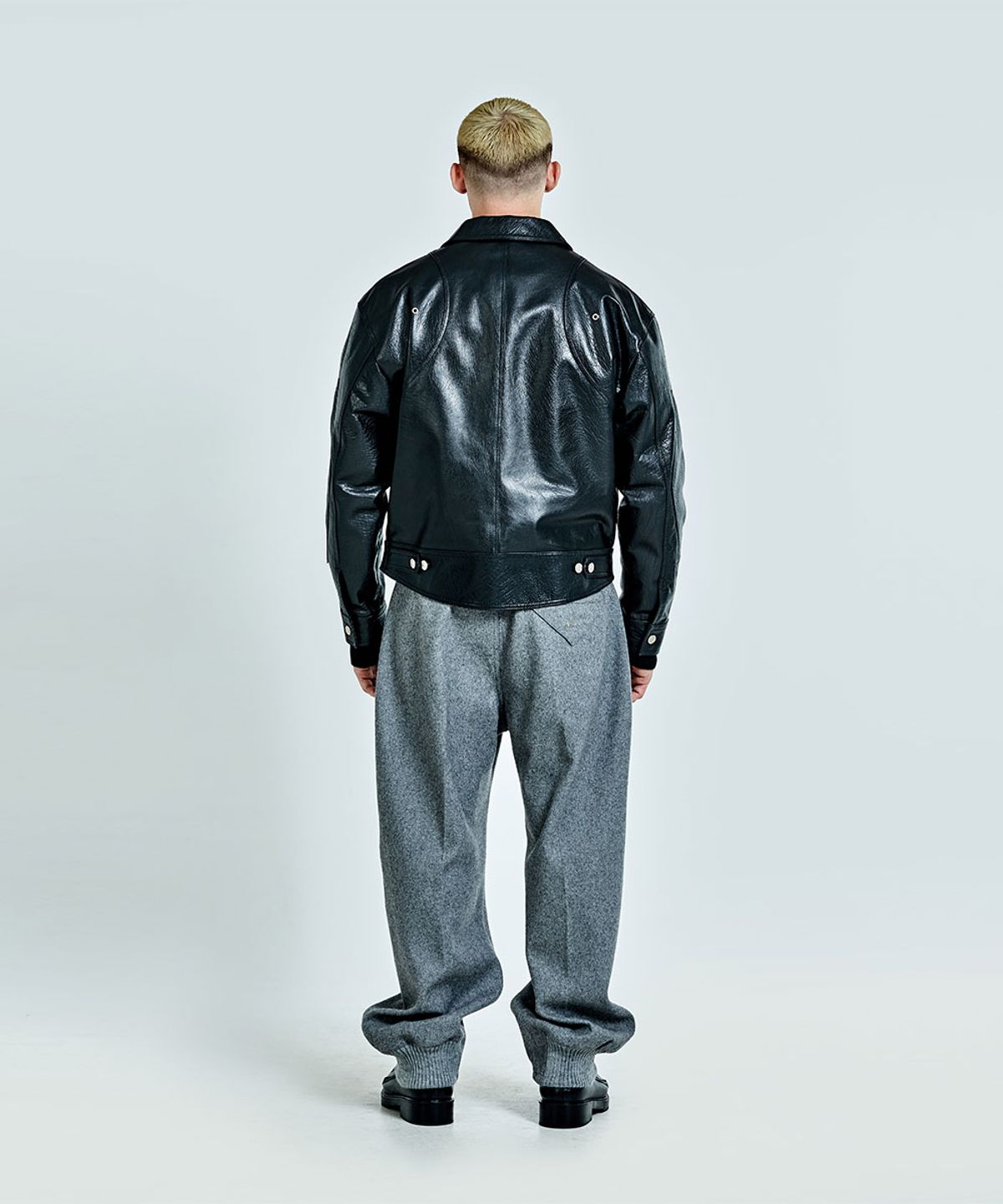 51퍼센트(51PERCENT) Tunnel Lining leather Jacket - Black