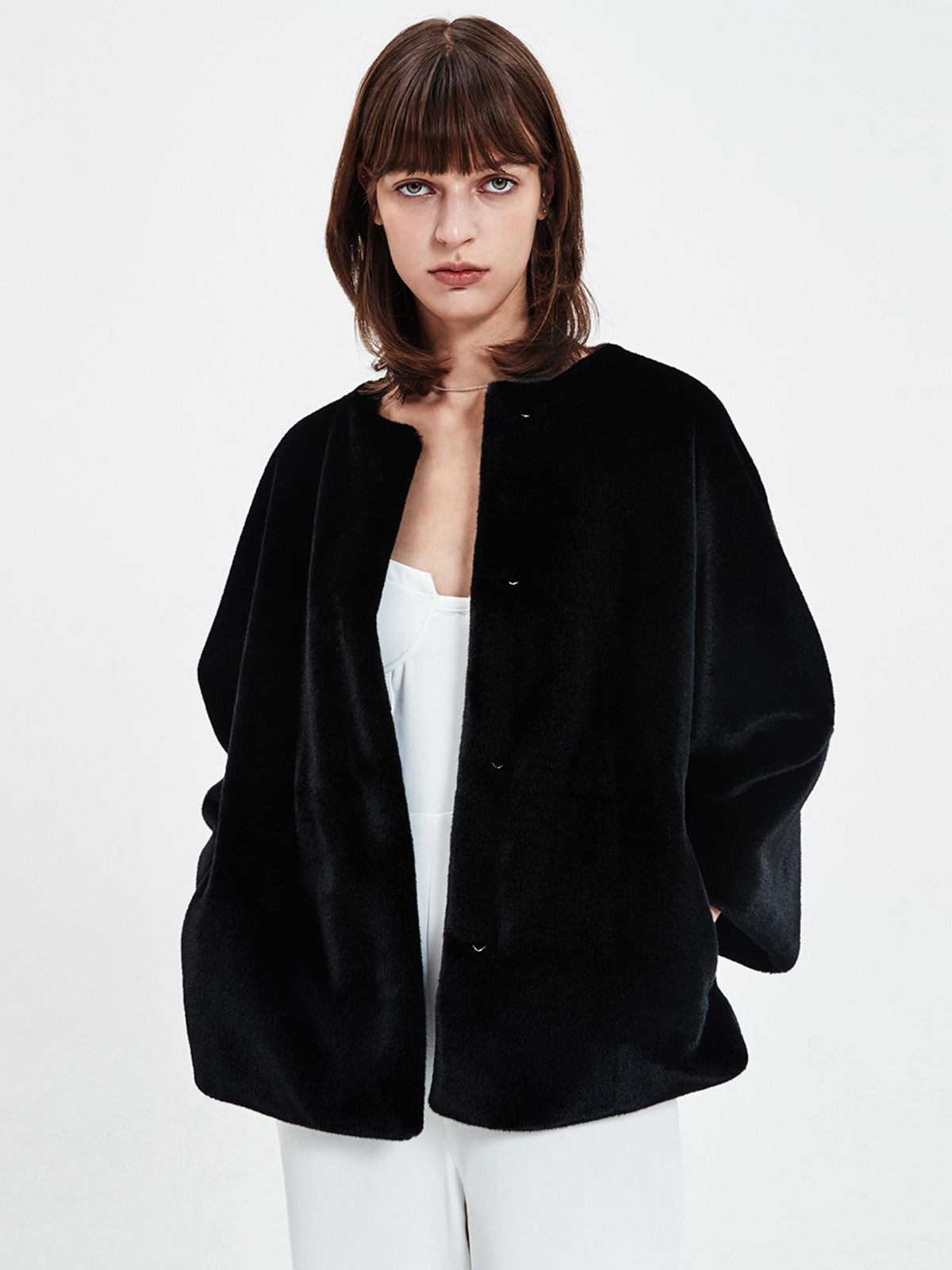 해브레스(HAVELESS) COLETTE FUR JACKET BLACK