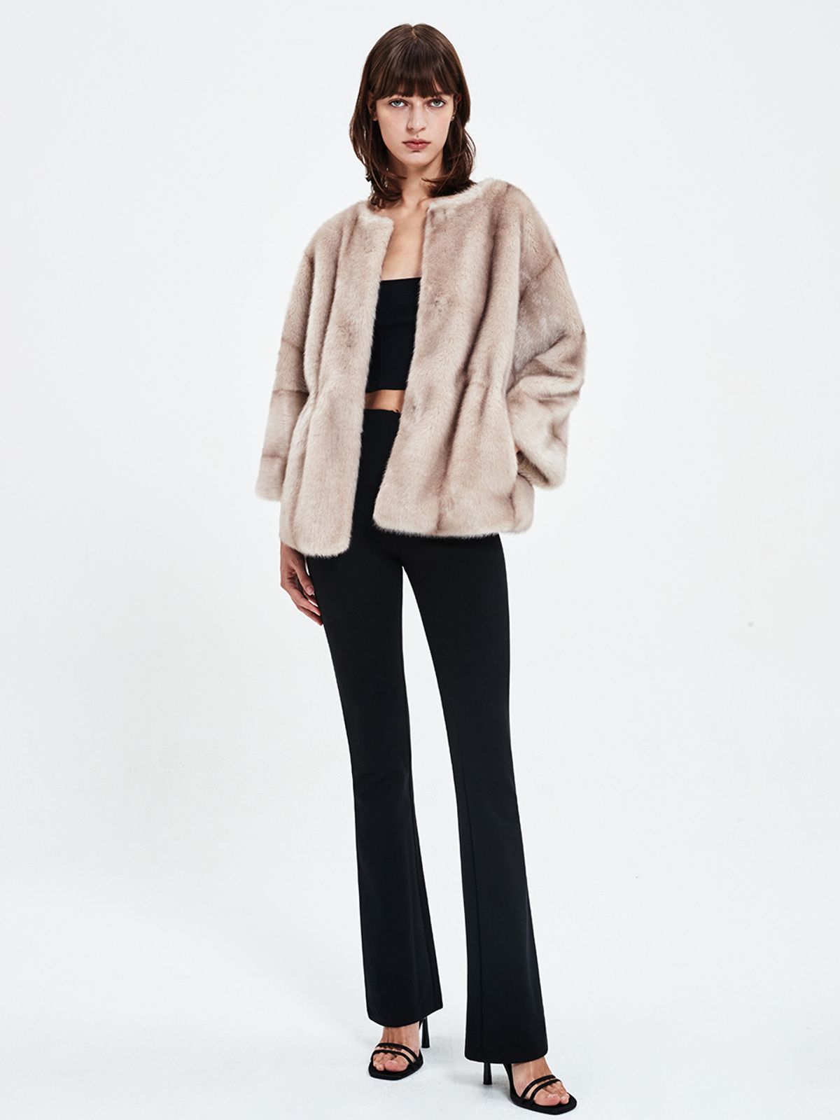 해브레스(HAVELESS) COLETTE FUR JACKET BEIGE