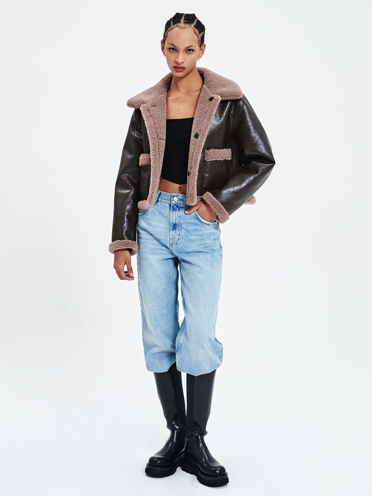 해브레스(HAVELESS) HEIDI REVERSIBLE MUSTANG JACKET BROWN