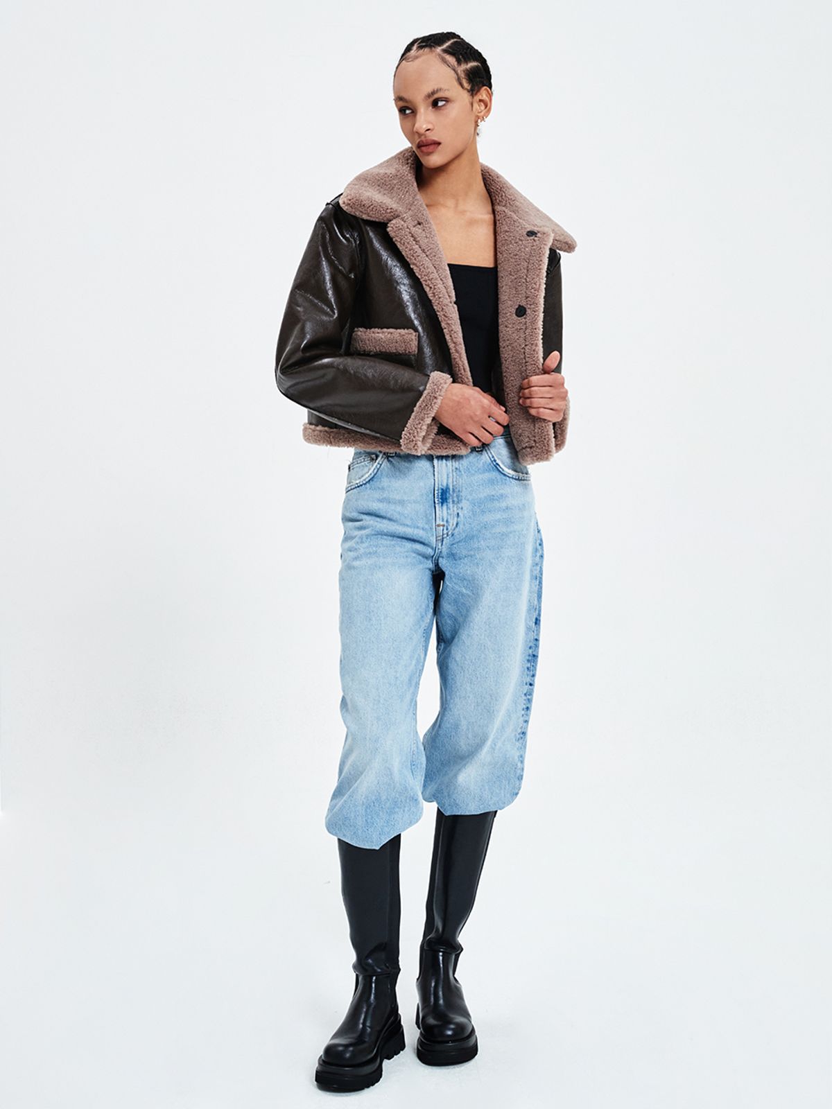 해브레스(HAVELESS) HEIDI REVERSIBLE MUSTANG JACKET BROWN