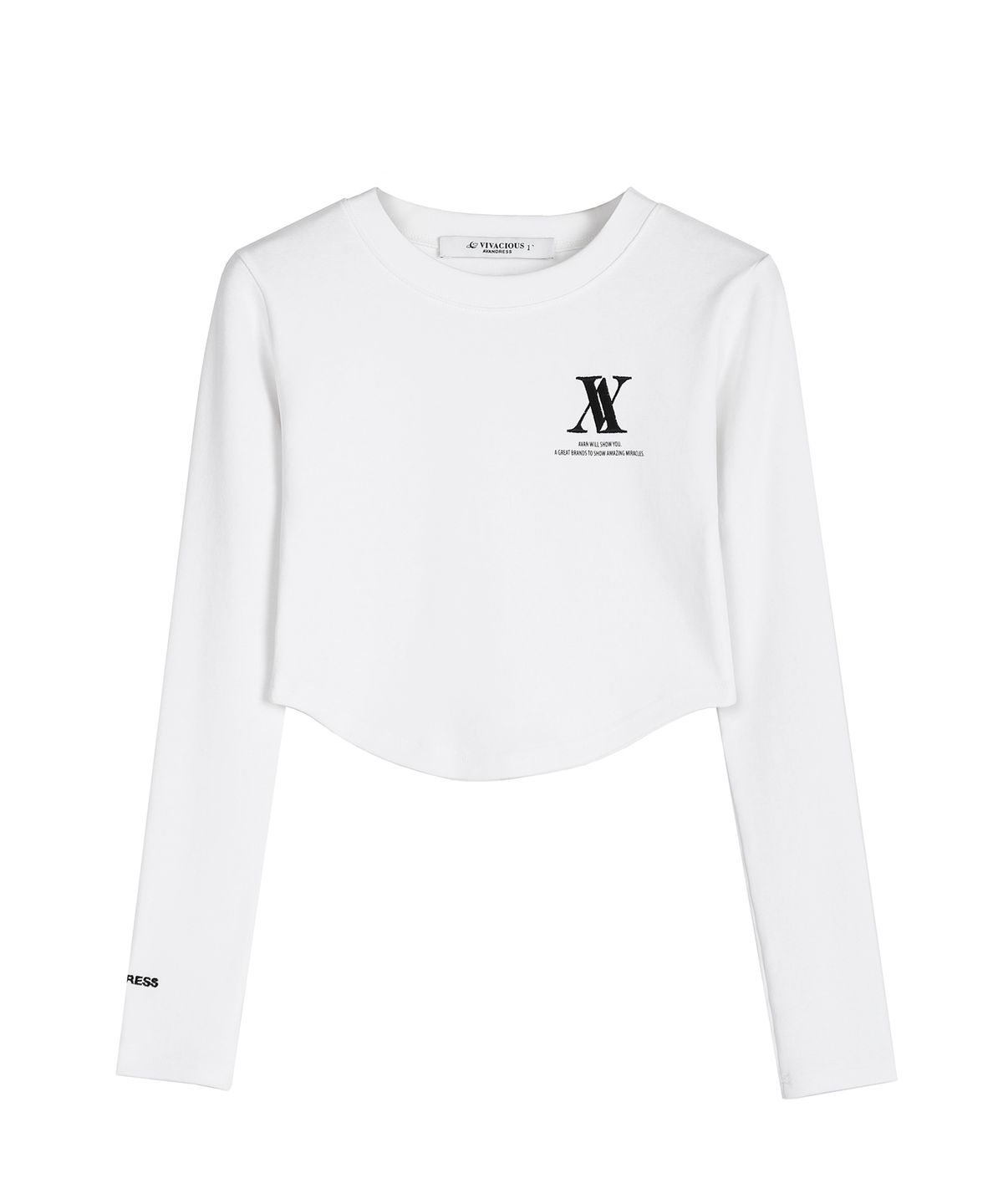 어반드레스(AVANDRESS) AV LOGO CROP T-SHIRT BLACK