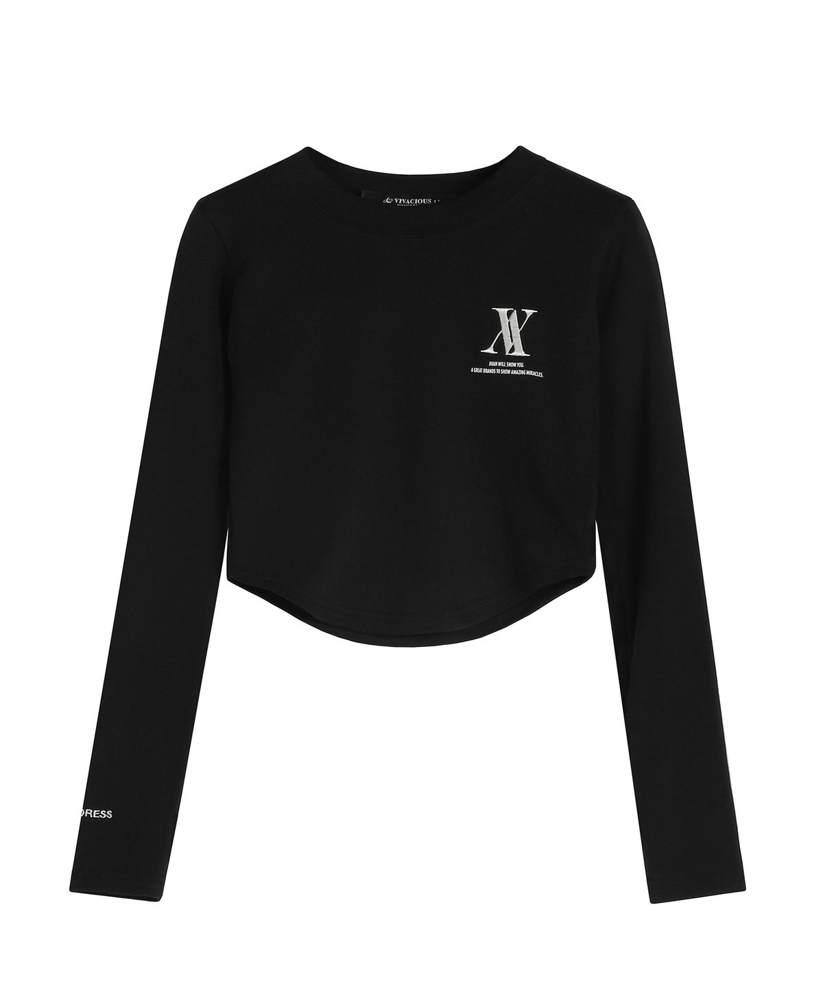 어반드레스(AVANDRESS) AV LOGO CROP T-SHIRT BLACK