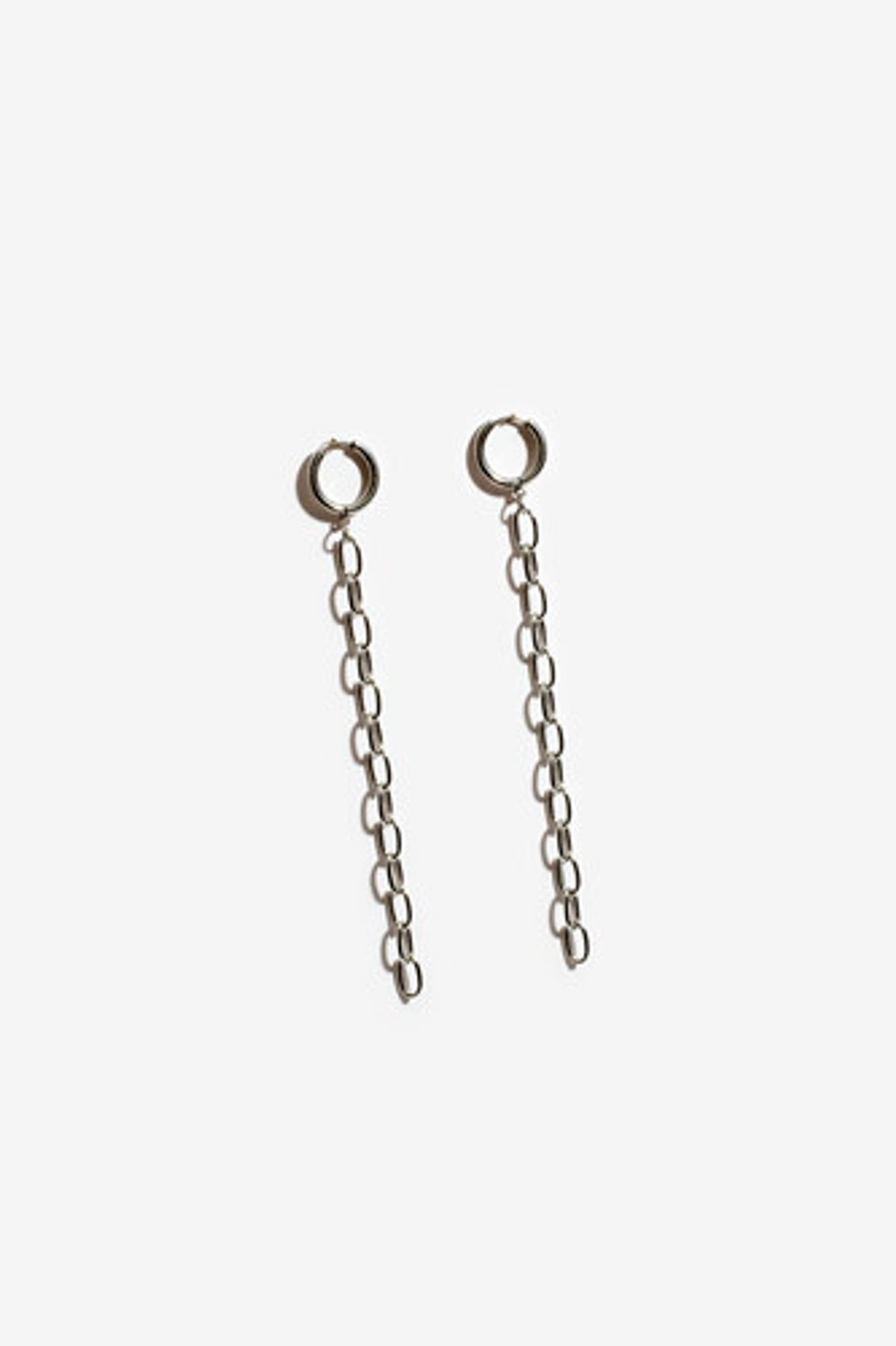 모드곤(MODGONE) 롱 볼드체인 링 귀걸이 Long Bold Chain Ring Earrings