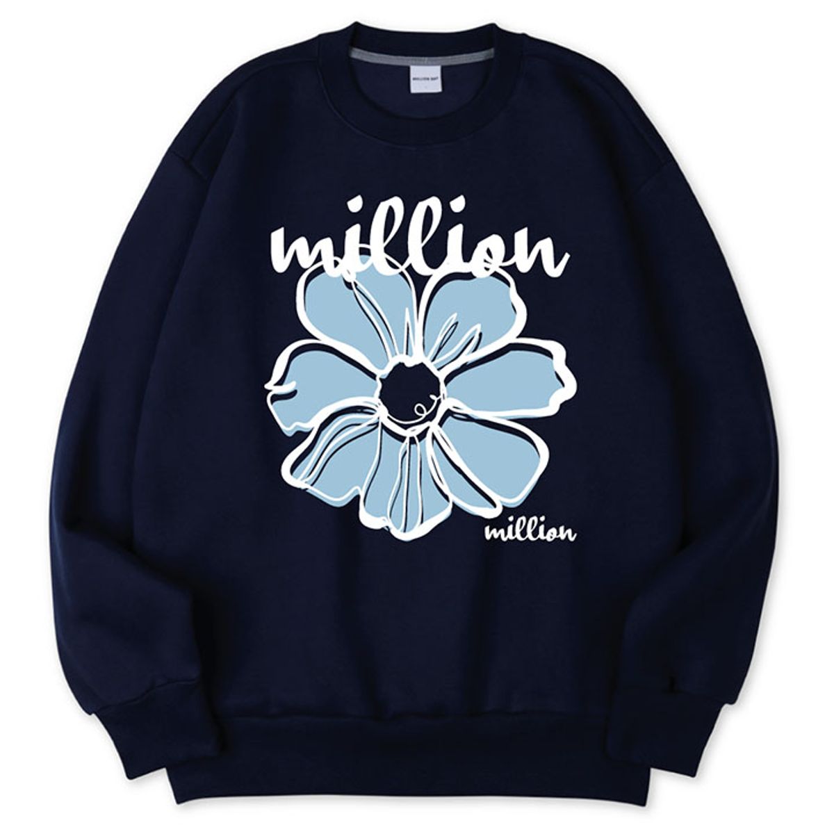 밀리언데이(MILLION DAY) MILLION FLOWER SWEATSHIRT_NAVY