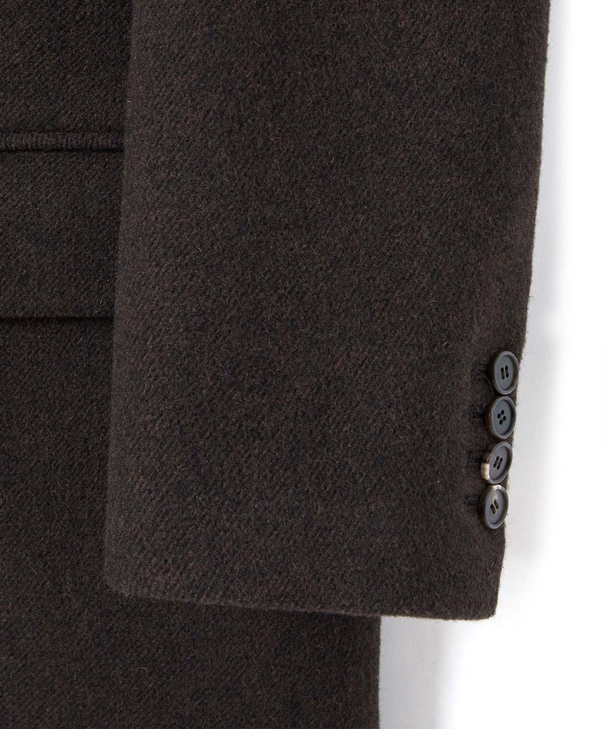문선(MOONSUN) 2-Way Collar Button Long Coat [Brown Twill]