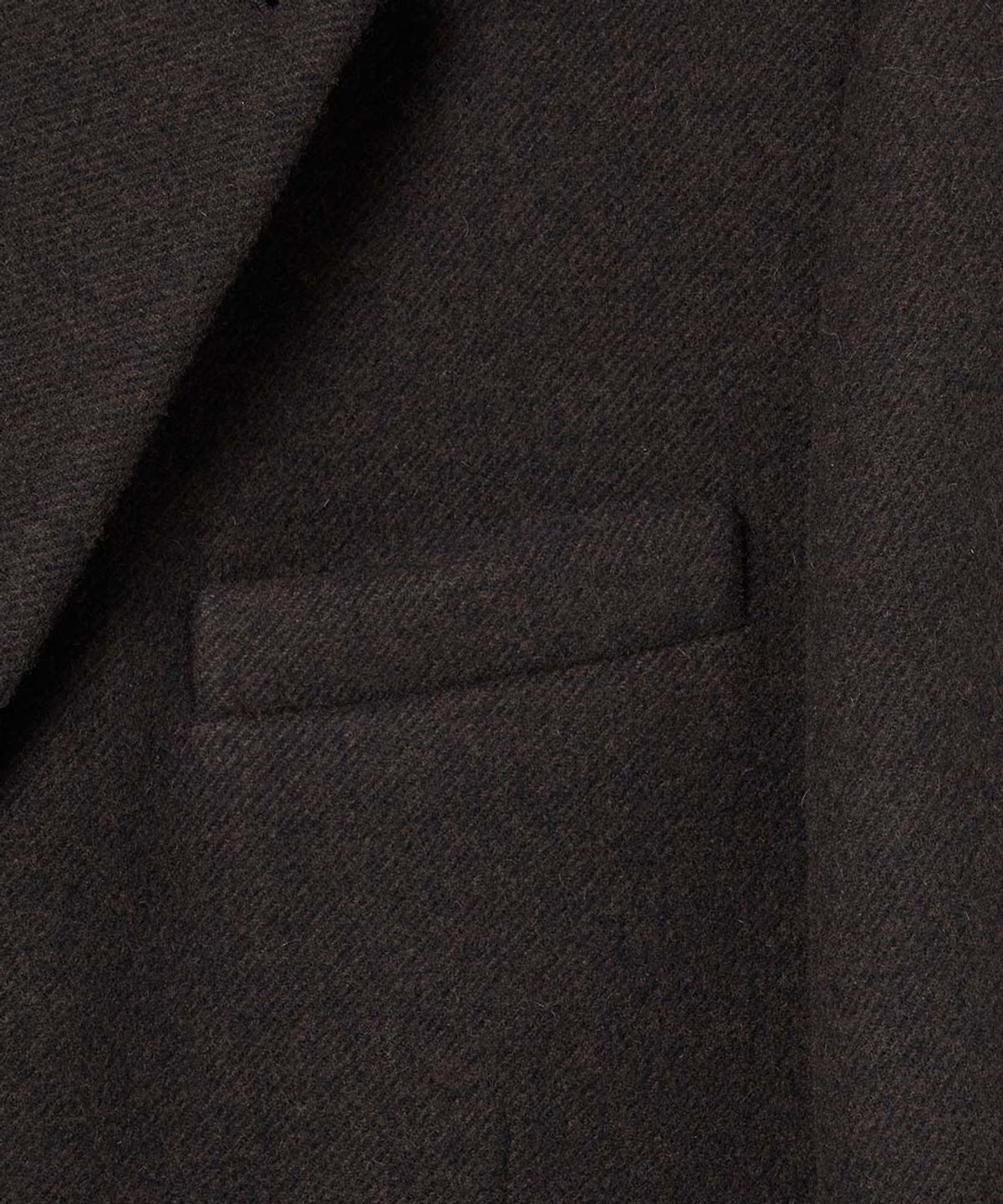 문선(MOONSUN) 2-Way Collar Button Long Coat [Brown Twill]
